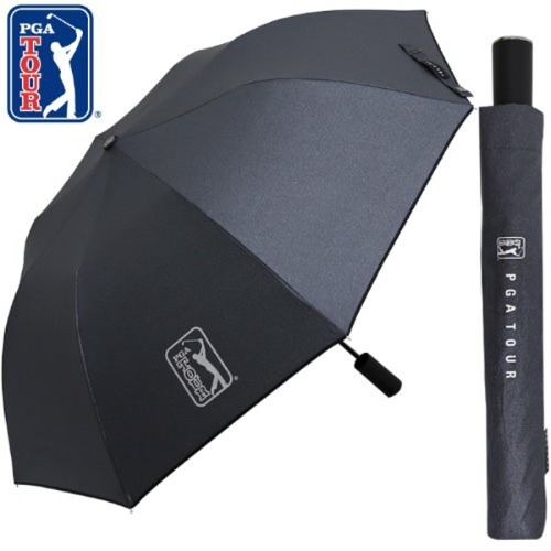 [PGA]2단자동 블랙메탈 우산